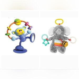‼️SAVE $16+‼️Carter's Plush Activity Elephant AndInfantino Stick and Spin Monkey